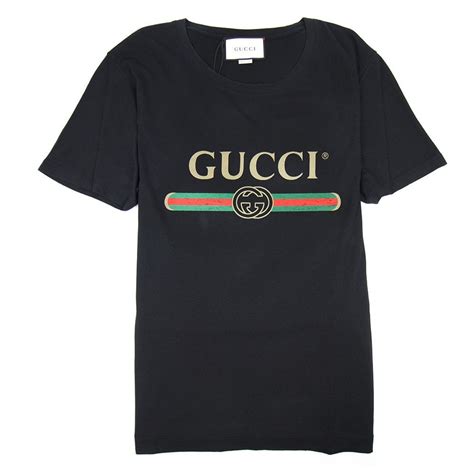 oversize washed t-shirt with gucci logo|Gucci T.